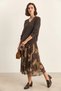 Women's V-Neck Lace Detailed Knitwear Bitter Brown Sweater - 6