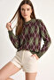 Women's Baklava Khaki Sweater - 6