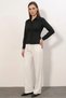 Women's Black Shirt with Waist Belt - 2