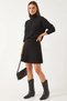 Women's Skirted Knitwear Black Top and Bottom Set - 2