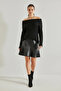 Women's Degaje Collar Black Sweater - 3