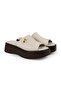Women's Slippers Daily Genuine Leather Single Strap Metal Star Accessory Platform Padded Sole 26Y-1770 - 3