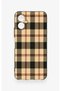 Omix X5 Compatible Cream Plaid Patterned Silicone Case - 2