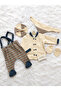 0-3 Months Baby Boy Hospital Release Set with Straps and Pants, 100% Cotton, Set of 5