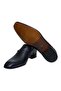 Dark Blue Color Laceless Genuine Leather Men's Shoes - 3
