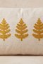 Buldan Handmade Tree Motif Embossed Punch Embroidered Tasseled Cotton Hidden Zipper Rectangular Throw Pillow Cover 35X55 cm - 7
