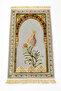 Lined Prayer Rug Set with Tulip Pattern – Crystal Prayer Beads and Special Gift Box with Bamboo Cover - 2