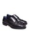 Black Color Lace-Up Genuine Men's Shoes