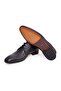 Black Color Lace-Up Genuine Leather Men's Shoes - 3