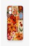 Samsung A07 Compatible Orange Lily Patterned Silicone Case - 2