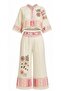 Floral Embroidery Lace Detailed Bohemian Trouser Suit Std 36-38 - 3