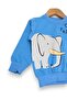 Baby Boy Seasonal 2 Thread Elephant and Lion Printed 1-2-3-4 Years Old 2-Piece Top and Bottom Tracksuit Set - 3