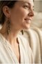 Handmade Antique Brass and Glass Bead Detailed Earrings - 2