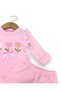Baby Girl Seasonal Heart Flower Embroidered Ruffle 3-6-9-12 Months 2 Thread Top and Bottom Two-Piece Baby Set - 5