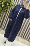 Women's Clothing Plus Size Bearded Soft Pocketed Long Length Sports Cardigan - 5
