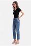 Organic Cotton Black Women's Ribbed V-Neck T-Shirt - 3