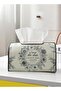 Tissue Box Flower Pattern Tissue Case Dining Table Stylish Tissue Bag Retro Tissue Box for Office - 4