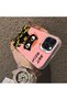 iPhone 12 Pro Max Compatible Silicone Edge Hard Back Case Couple Phone Case Cat Pattern - 4