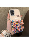 Samsung Galaxy A07 Compatible Silicone Edge Hard Back Case Couple Phone Case with Floral Pattern - 3