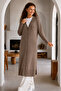 Long Mercerized Cardigan N3338 Mink - 2