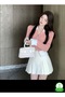 Women's Polo Collar Beard Blend Double Zipper Slim Basic Knitwear Cardigan - 2