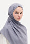 Jakar Rami Shawl with Baklava Pattern - Gray - 3