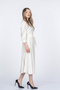Women's Summer Ecru Alya Long Sleeve Elegant Modal Fabric Dress 50395 - 4