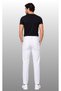 Men's Belted White, Navy Blue, Black Alpaca Fabric Doctor and Nurse Medical Single Bottom Trousers - 4