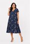 V-Neck Cotton Viscose Short Sleeve Dress