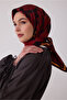 Brown Geometric Pattern 100% Twill Silk Scarf 4411-82 - 2