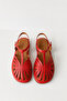 Women's Genuine Leather Sandals with Stripe Detail |   Gona - 3