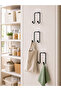 3 Pieces Multi-Purpose Adhesive Hanger Practical Wall-Mounted Organizer - 4