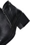Women's Black Zippered Heeled Leather Boots Wf410009Dv - 8