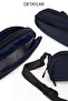 حقيبة يد رجالية من القماش الصغير بحزام طويل باللون الأزرق الداكن من D-Pack 26SBD30126F - 5