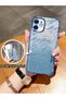 حافظة شفافة متوافقة مع iPhone 12 مصنوعة من السيليكون بأربعة زوايا ذات حواف لامعة