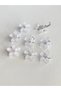 Hair Accessories and Hair Cubes - White Color with Star Flowers (8 Pieces) - 3