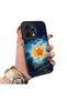 Oppo Reno 14F 5g Compatible Silicone Edge Hard Back Case Star Patterned Couple Phone Case