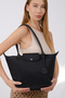 Women's Zippered Shoulder Bag Long - 4