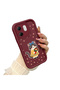 Infinix Hot 50I Compatible Case Camera Protective Case with Cat Design Burgundy Lover Couple Silicone Phone Case - 3