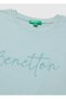 Girl's Aqua Green Long Sleeve T-Shirt with Embroidered Front - 3