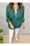 Italian Cotton Viscose Bluz Green Shirt