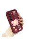 Redmi 15 5g Compatible Case Camera Protective Flower Pattern Maroon Lover Couple Silicone Phone Case - 2