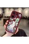 Vivo X200 Fe Compatible Case Camera Protective Case with Cat Design Burgundy Couple Silicone Phone Case