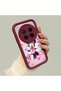 Vivo X300 Pro Compatible Case Camera Protector Minnie Pattern Burgundy Lover Couple Silicone Phone Case - 3
