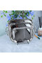 Stainless Steel Rectangular Tray Set with Luxury Design - Silver - (3 Pieces) - 2