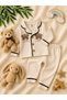 Soft piggy embroidered buttoned pajama set - 2
