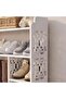 Home Shoe Cabinet White Multi-Tier Shoe Rack with Increased Layer Spacing - 2