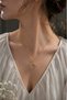 Luxury Steel Necklace with Stone Moon and Star Figures (Gold Color) - 2