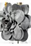 Flora |   Women's Suede Bag Large Floral Bamboo Handle Handbag - 3
