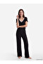 Lcw Dream Black V-Neck Lace Detailed Women's Pajama Set